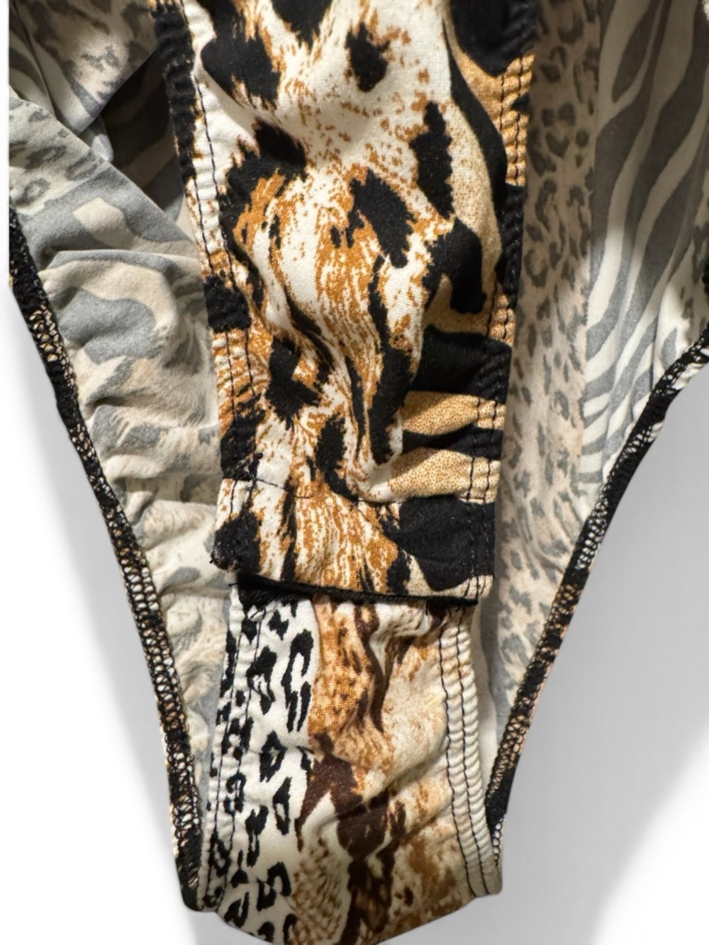 AKIRA Hooded Animal Print Long-Sleeve Bodysuit - Picture 10 of 14